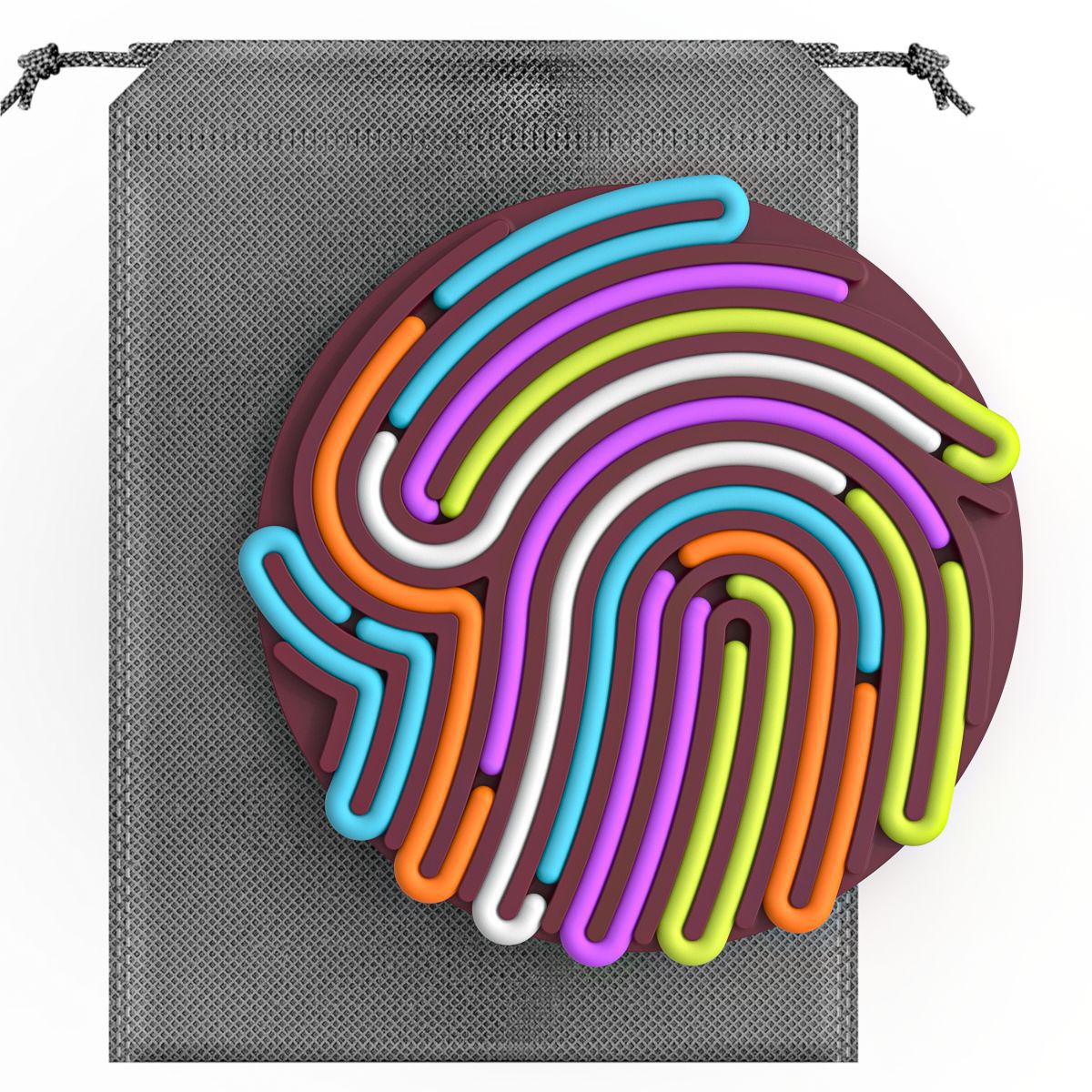 シリコン感覚ボード ハートラウンド迷路レインボー