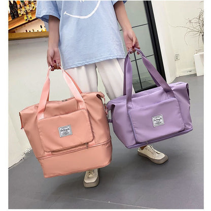 防水オックスフォード折りたたみマザーズバッグ大容量20〜35L 旅行・ジム・スイム対応