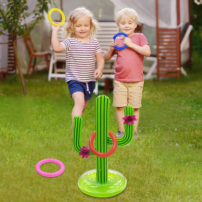 サボテンリングデザインのインフレータブルリング4個セット
