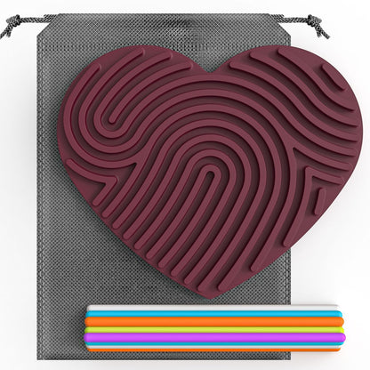 シリコン感覚ボード ハートラウンド迷路レインボー