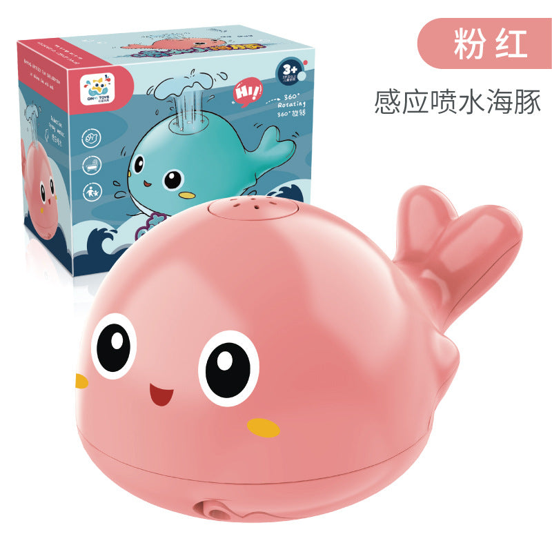 3〜6歳の安心おふろ時間に 感応噴水ライト付きバストイ ベビー・キッズ用 360°回転スプレー 水陸両用 プラスチック