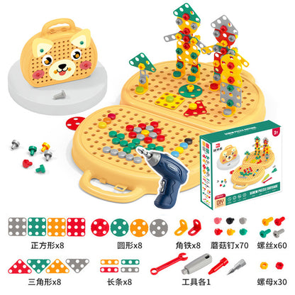 くま型 プラスチック ねじ組み立て パズルツールケース