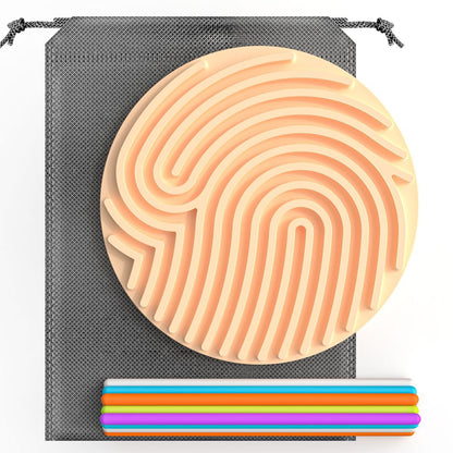 シリコン感覚ボード ハートラウンド迷路レインボー