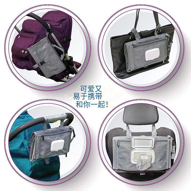 ベビーカーに取り付けできる収納ポーチ 使用例（育児バッグ・外出便利）
