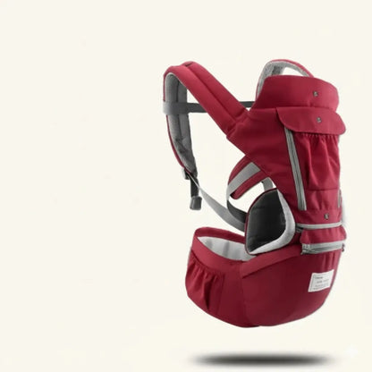 レッドの多機能ベビーキャリア 14通りの抱っこスタイルでおでかけが軽やかに（抱っこ紐）最大25kg対応
