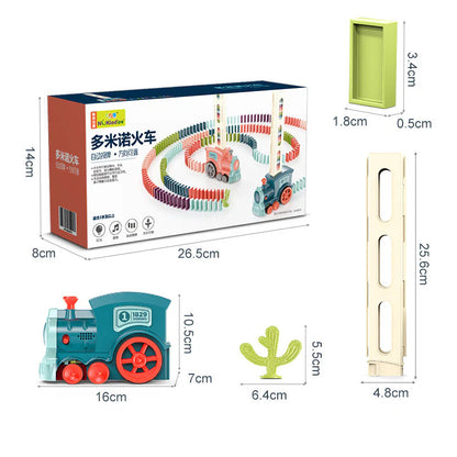 樹脂 知育トイ 自動ドミノトレイン