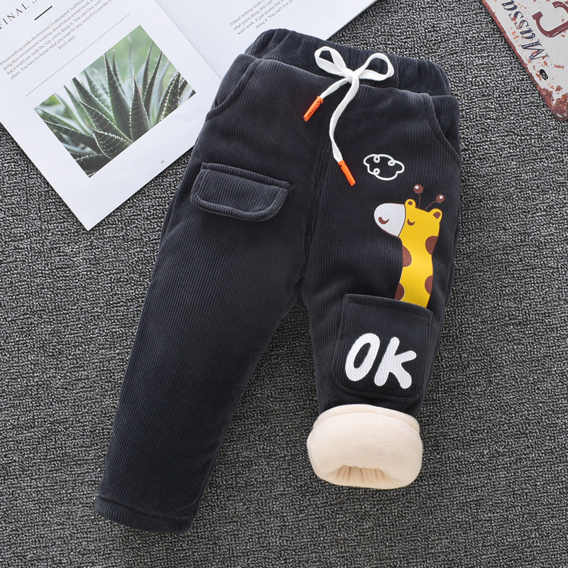 1〜3歳対応の冬用コットンパンツ
