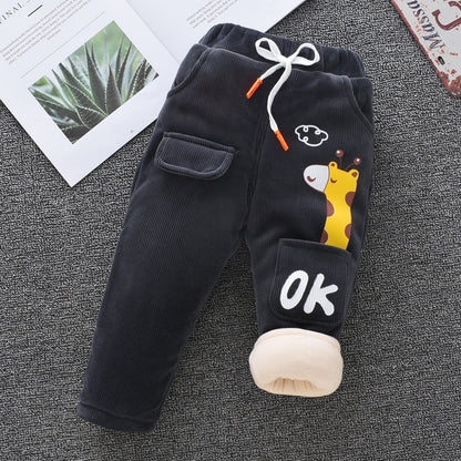 1〜3歳対応の冬用コットンパンツ
