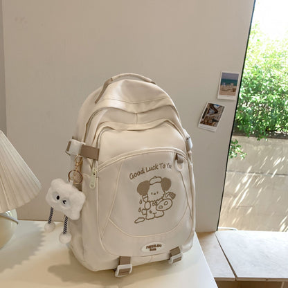 中学生・高校生・大学生向け ナイロン通学バックパック 20〜35L 通気性エアクッションストラップ チャーム有無10種