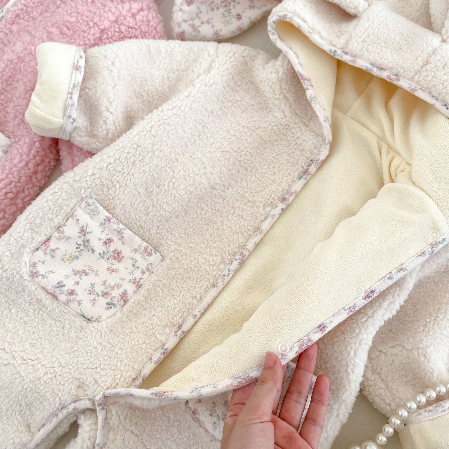 もこもこフリース素材の質感アップ
