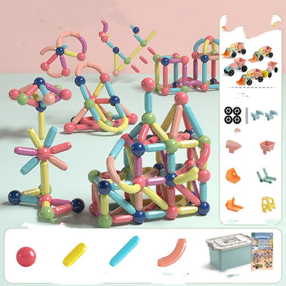 ロッドとボール接続で組む大きな立体構造の作例
