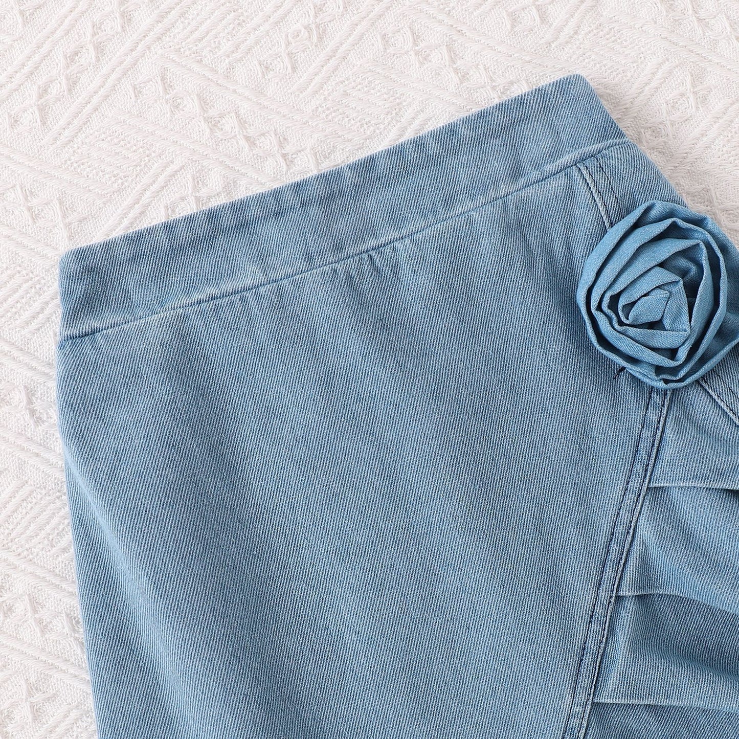 さらっと涼しく上品に華やぐ 女の子ホルターネックタンクトップ＆ショートスカートセット ローズモチーフ コットン素材 4〜7歳