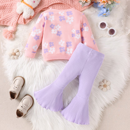 柔らかなコットン生地で仕立てた半袖トップス＆パンツセットの全体イメージ写真
