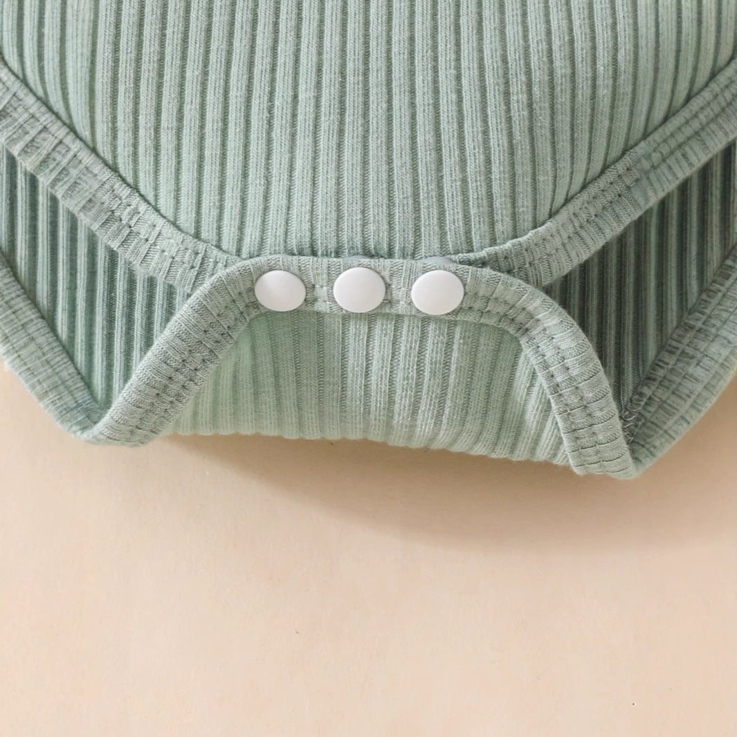 ふんわりおめかしが一瞬で完成する 女の子ロンパース付きサスペンダースカート3点セット 花柄リボンヘアバンド ニット素材 ポリエステル 0〜18ヶ月