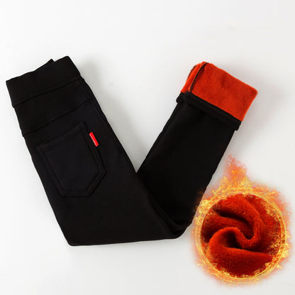 ブラックの子ども用韓国風レギンスパンツ前面
