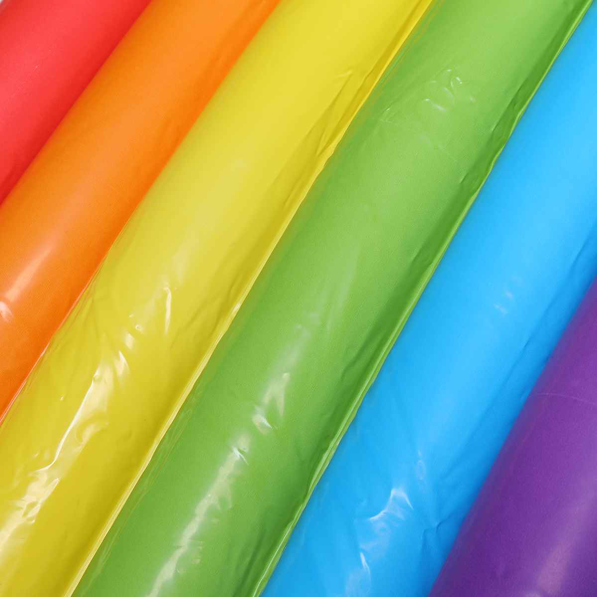 屋根付きレインボー インフレータブル ベビービニールプール｜3歳未満向け・PVC素材・142 x 119 x 84cm 家庭用水あそび