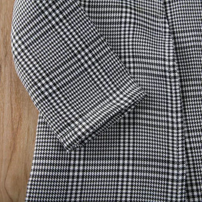 きちんと見えでコーデが完成する 子どもジャケット＆トップス＆ショートパンツ3点セット グレーチェック柄 コットン素材 80〜120cm