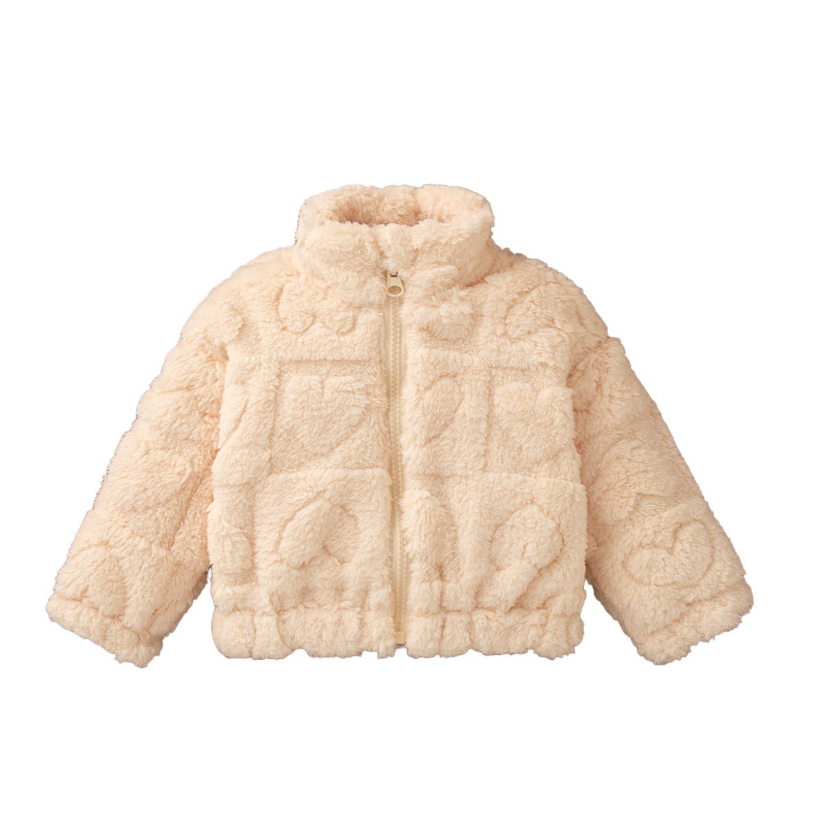 フリースジャケットの内側までふんわりしていることが分かる裏地アップ画像
