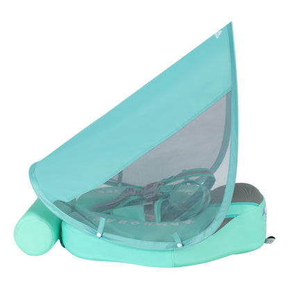 mambobaby ノンエア式ベビースイムリング キャノピー付き｜リア補助フロート有・無が選べる 日よけスイムフロート