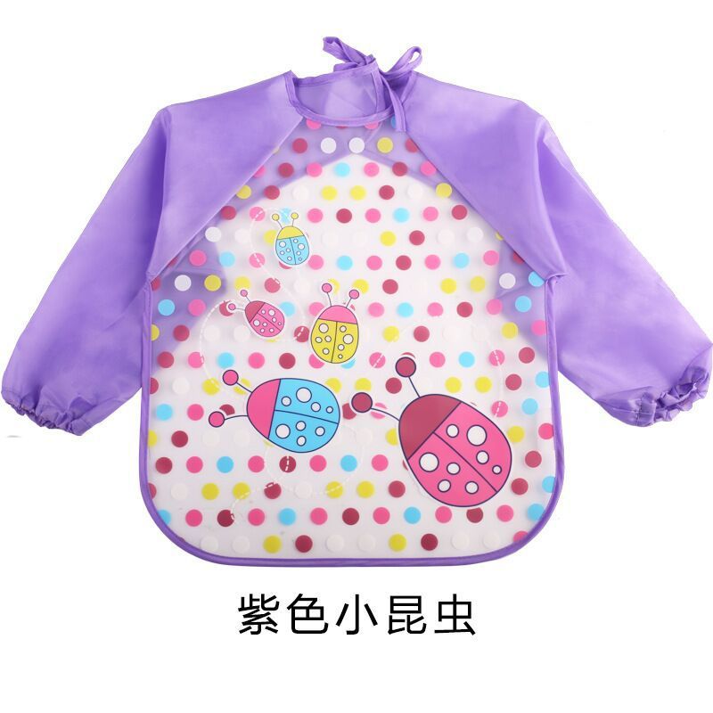 ベビー防水お食事エプロン | Long Sleeve Waterproof Baby Bib Apron Painting Gown Lumisei Prime