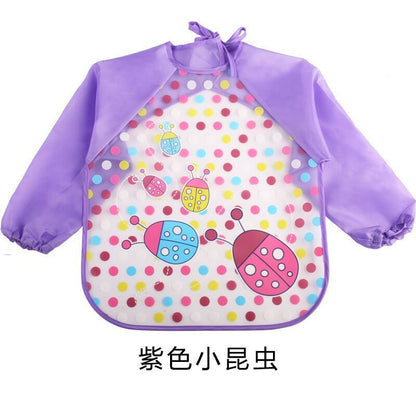 ベビー防水お食事エプロン | Long Sleeve Waterproof Baby Bib Apron Painting Gown Lumisei Prime