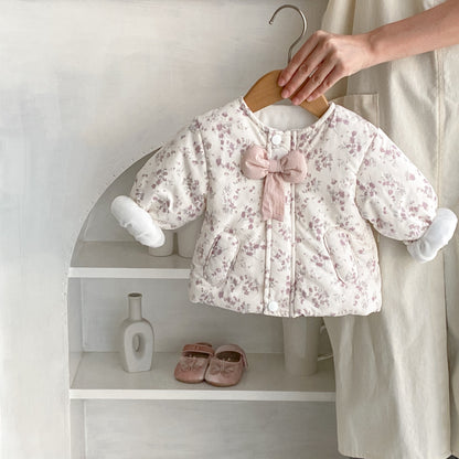 ベビー裏起毛キルティングコート 正面画像
