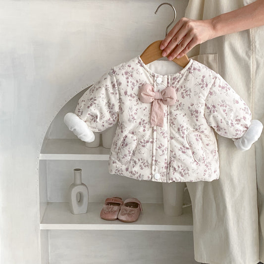 ベビー裏起毛キルティングコート 正面画像
