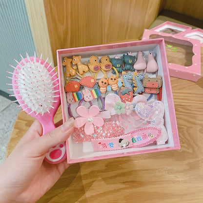 赤色コームシリーズ28点セットの全体レイアウト
