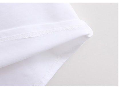 おめかし気分が高まる 女の子半袖Tシャツ＆ふんわりスカートセット ねこカートゥーン立体フラワー コットン混 90~130cm