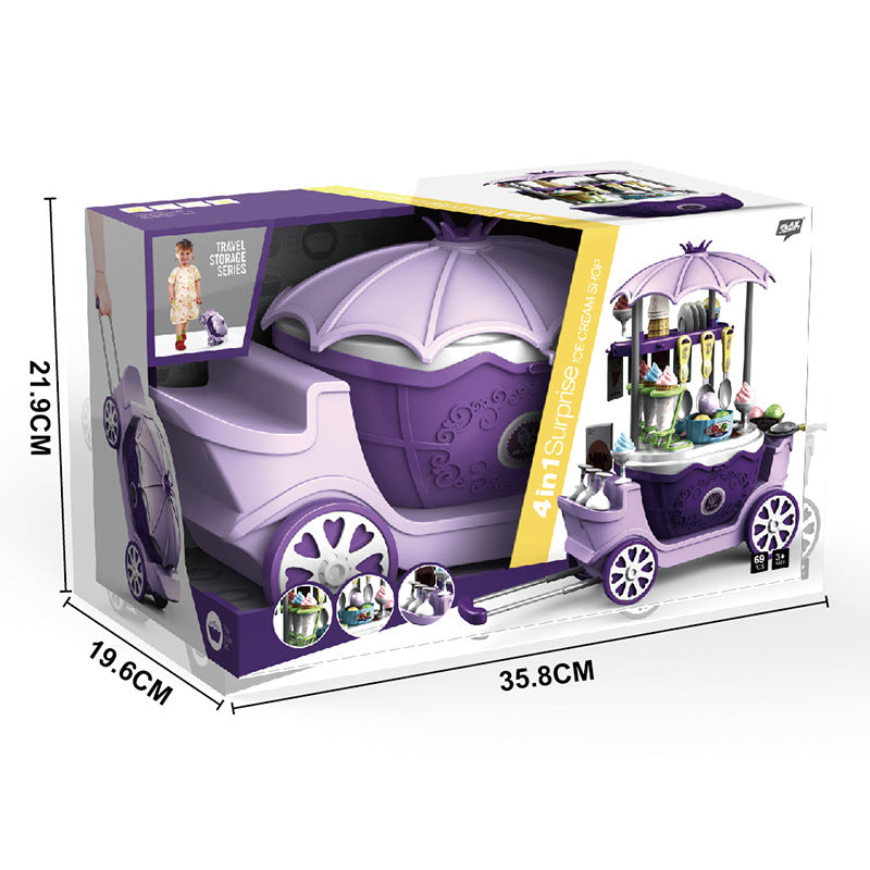 プリンセスアイスワゴンセット パッケージ外観と箱サイズ表示
