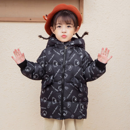 カートゥーン柄プリントの近接写真
