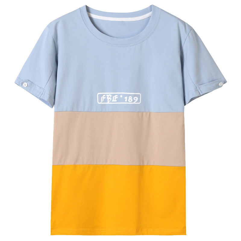 夏のおでかけがもっと楽しくなる 親子リンクコーデ 家族おそろい半袖Tシャツ＆ショートパンツ上下セット カラーブロックデザイン