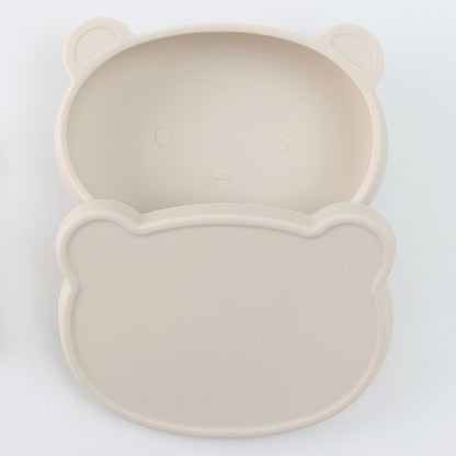 ピンクのかわいいくまデザインベビーボウル
