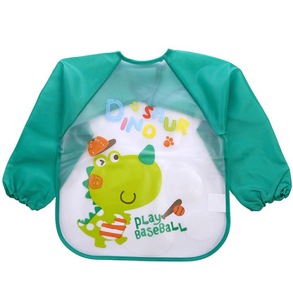 ベビー防水お食事エプロン | Long Sleeve Waterproof Baby Bib Apron Painting Gown Lumisei Prime
