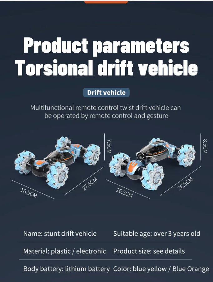 メカナムホイール ツイスト変形 ジェスチャー操作 RCスタントドリフトカー