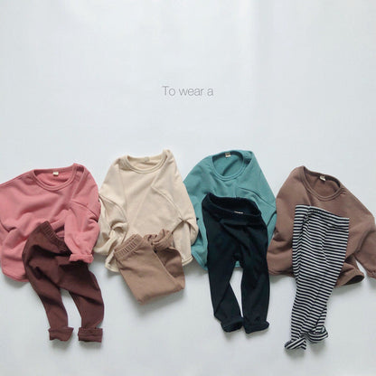 やわらかニットでさらっと快適 子ども長袖トレーナー 無地カラートップス コットンニット 80–130cm Lumisei Prime