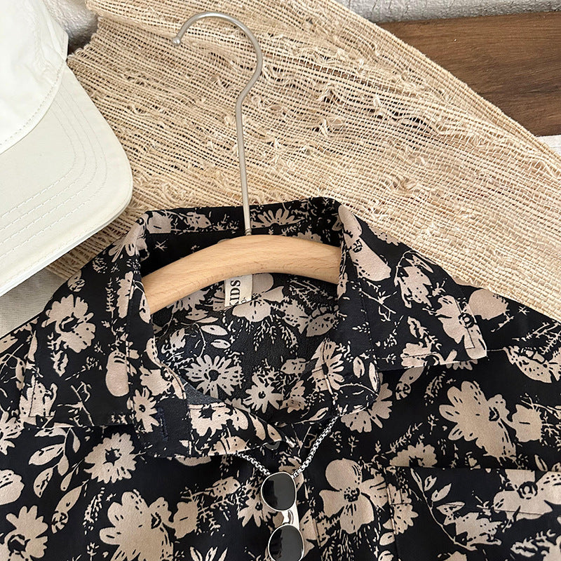 さらっと羽織れておしゃれに決まる 男の子キッズ半袖シャツ カモフラ柄 ブラック ポリエステル 90~140cm