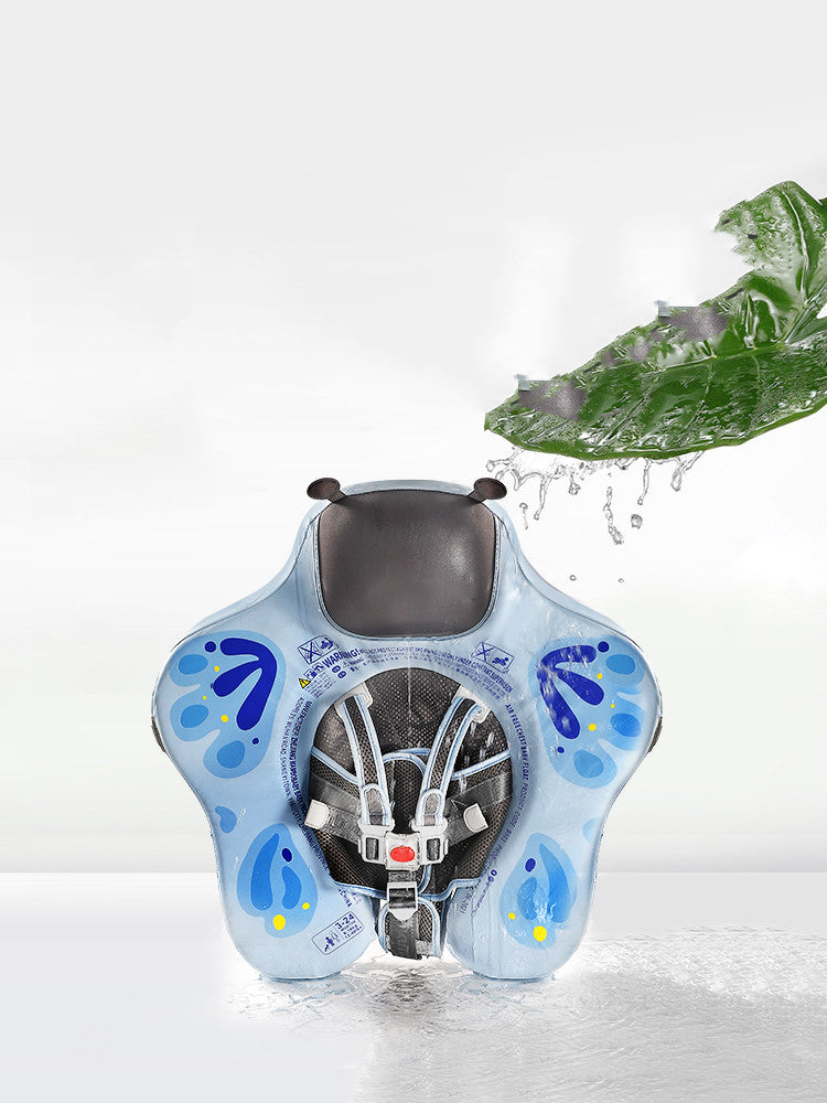 サンシェード付き ノンインフレータブル幼児フロート 2〜4歳 胸囲58cm以下 防水IPX8 外層レザー×フォーム内装 脇下サポート 浮き輪