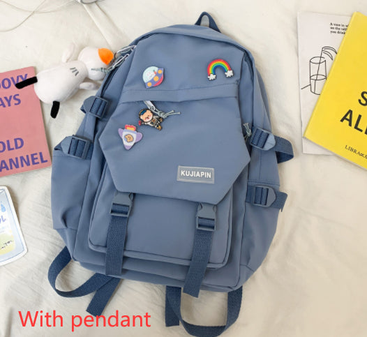 【20〜35L】PCポケット付きナイロン通学バックパック 28×43×12cm｜スクエア縦型で荷物が迷わず整う