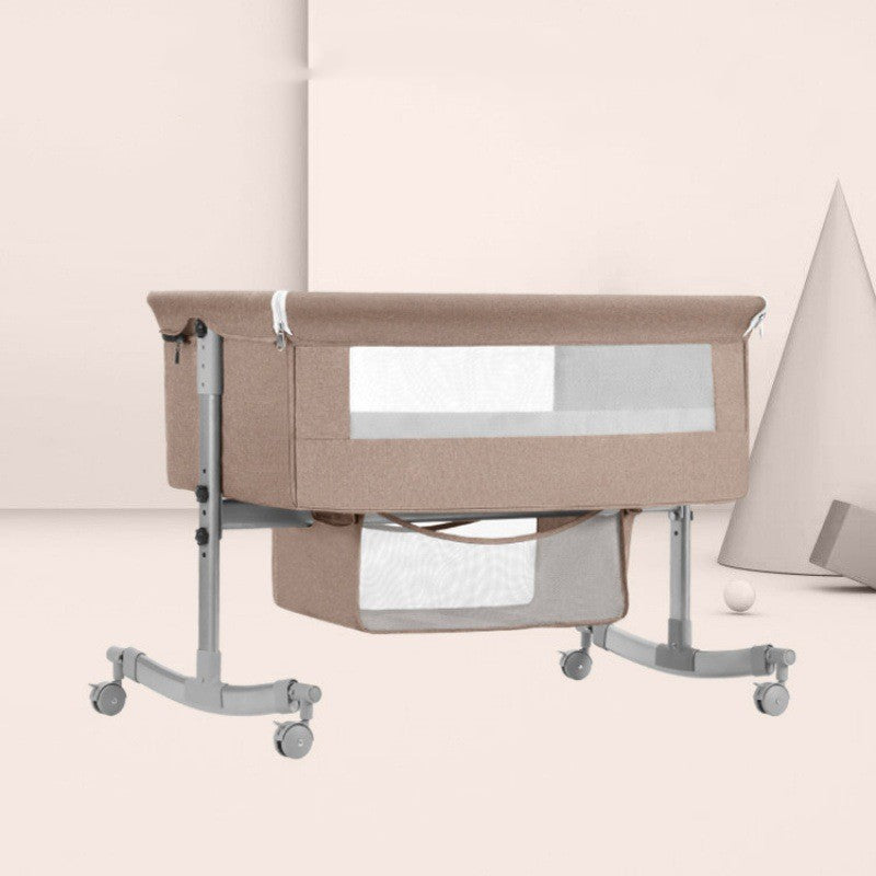 折りたたみポータブルベビークレードルベッド カーキ（折りたたみベビーベッド）
