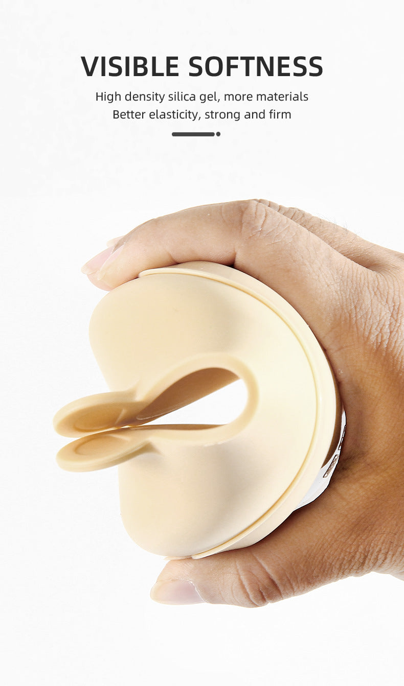 6ヶ月から安心 こぼれにくい自分で食べるを応援 ベビー用くま形シリコン吸盤ボウルセット フタ付き スプーン付き BPAフリー