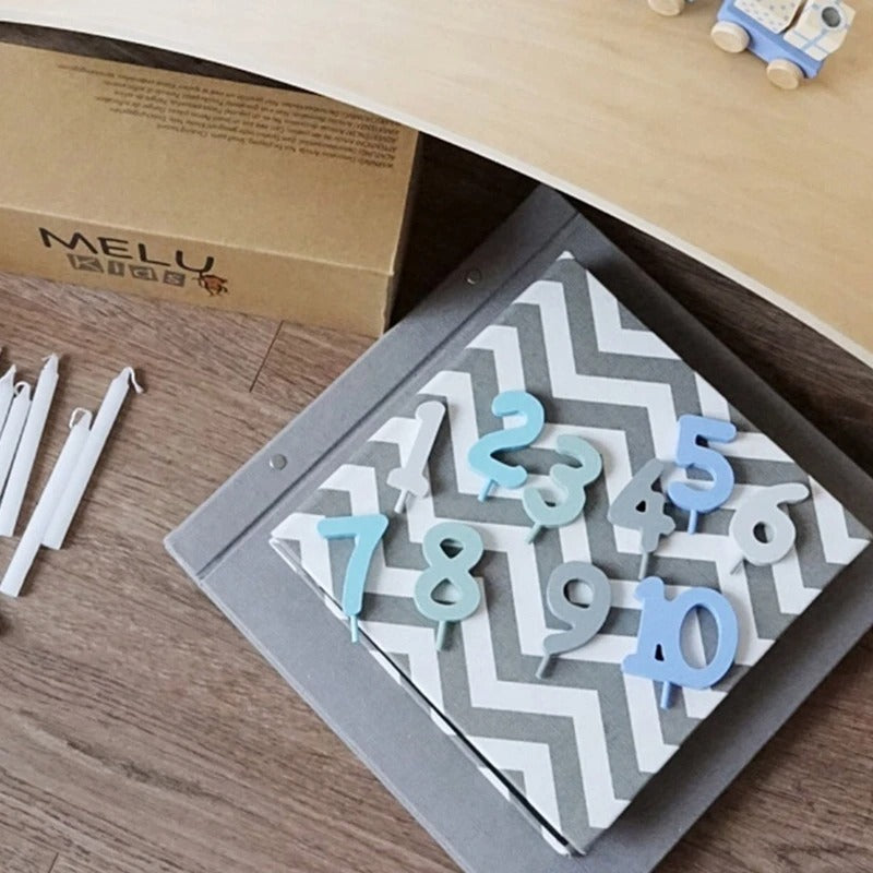 キャンドル付き木製列車のおもちゃ
