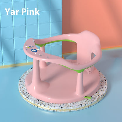 吸盤固定で安心・快適なお風呂時間へ 抱き込みガード付きベビーバスチェア PP・TPR 32×32×24cm（滑り止め・転倒対策）