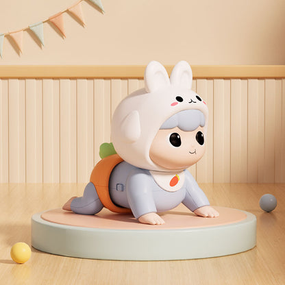 ブルーのうさぎハイハイドールを台座で見せた外観イメージ
