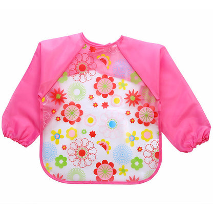 ベビー防水お食事エプロン | Long Sleeve Waterproof Baby Bib Apron Painting Gown Lumisei Prime