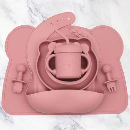 おしゃれなモノトーンデザインのベビー食器
