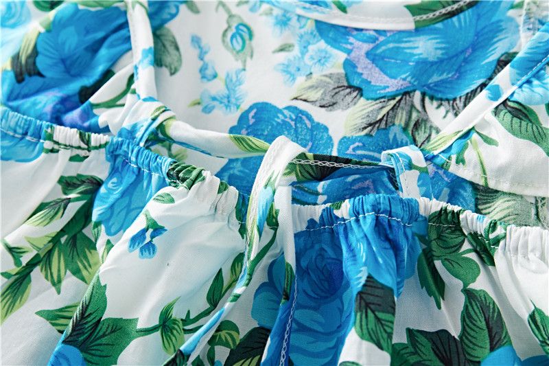 ふんわり花柄で写真映えする 女の子ベビーワンピース フリル袖フローラルプリント コットン 3〜24ヶ月