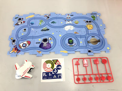 電動パズルレールカー 論理ルートDIYトロリー 恐竜・森・宇宙・海の4テーマ知育パズルトラック 3歳頃から Lumisei Prime