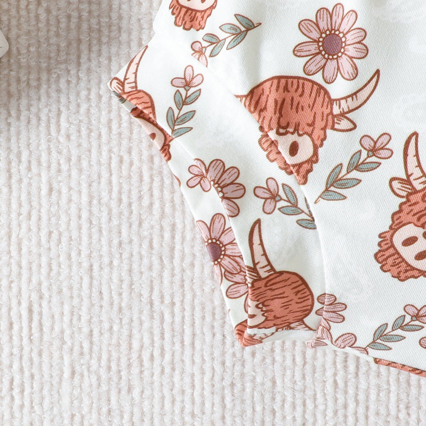 ふんわりフリルで可愛さが際立つ 女の子ベビーノースリーブロンパースセット アニマル花柄ショートパンツ コットン 70~100cm