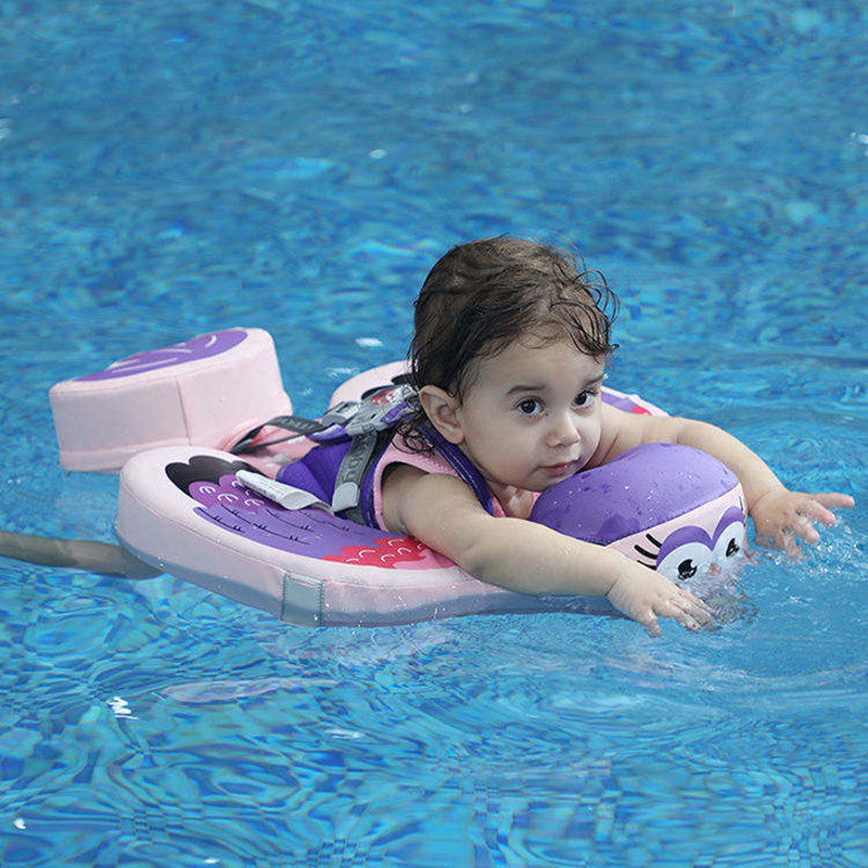 インフレータブル不要 ベビー脇下スイムリング シェード付き2WAYベビーブイ 防水仕様 ブルー・ピンク